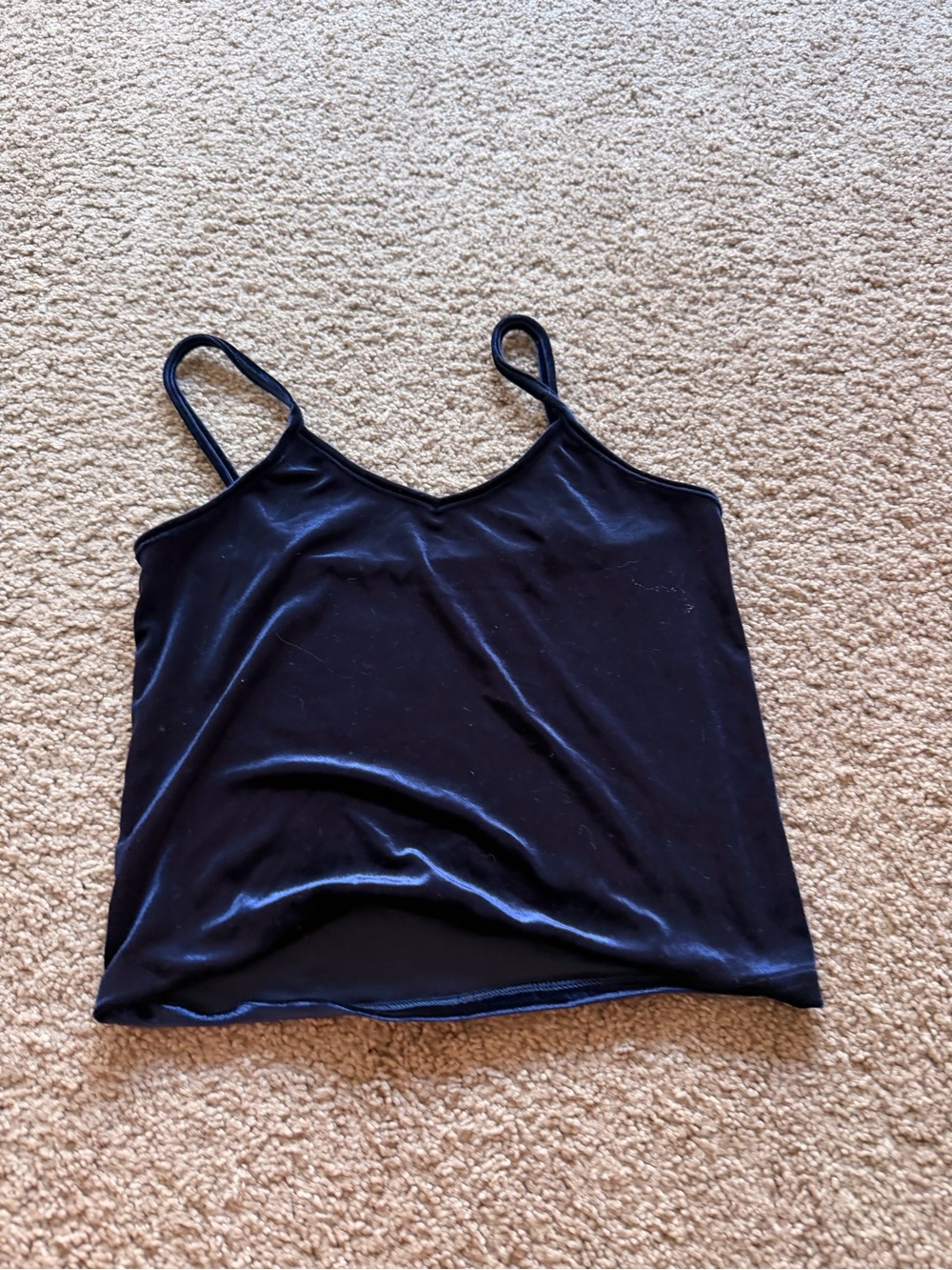 Black Women's Satin Camisole Tank Top